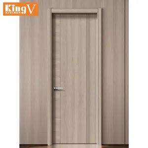 KINGV法国设计顶级品质黑色灰色现代卧室门木制三聚氰胺门