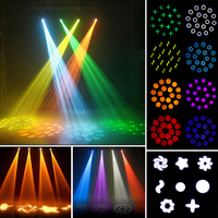 Светодиодный прожектор 120 Вт с подвижной головкой, DMX512, 18-гранная призма, 8 гобо и 8 цветов, звукоактивируемый, для свадеб