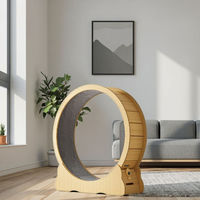 Roue de course pour chat en bois multicouche, tapis de course silencieux en bois massif pour chat, roue d'exercice et de fitness