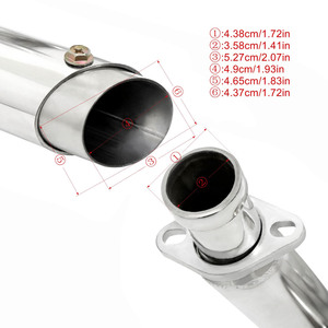 Sistema de Escape para <span class=keywords><strong>Kawasaki</strong></span> <span class=keywords><strong>Vulcan</strong></span> 900 <span class=keywords><strong>Classic</strong></span> Custom <span class=keywords><strong>VN900</strong></span> S900 Tubo de Escape y Silenciador de Acero Inoxidable - Product Image 4