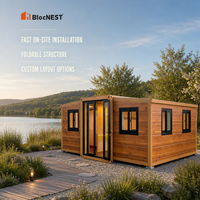BlocNEST Maison Conteneur Moderne Extensible Préfabriquée Modulaire pour la Vie Familiale, le Camping et les Vacances