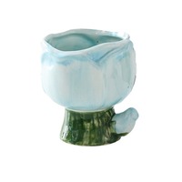 Porte-stylo haut de gamme en céramique motif fleur chinoise, tube de rangement créatif pour pinceaux de maquillage, support de bureau décoratif, cadeau pour filles