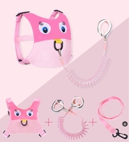 Laisses de harnais pour enfants avec lien de poignet anti-perte Attache de harnais de marche pour enfants de 1 à 5 ans pour bébé à voyager et à l'extérieur