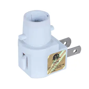 ETL approved USA Switch Pakistan Salt Wall lamp socket Night Light electrical plug in holder and 110V or 120V