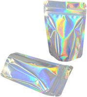Sacs en plastique à fermeture éclair en aluminium holographique de haute qualité, vente en gros d'usine pour le stockage sécurisé des aliments pour animaux de compagnie