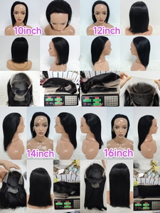 Promoción Letsfly: Pelucas Bob Rectas de 17$ con Encaje Transparente, Nudos Pequeños, de 10 a 16 Pulgadas, Pelucas Frontales de Encaje 13x4, 100% Cabello Humano - Product Image 3