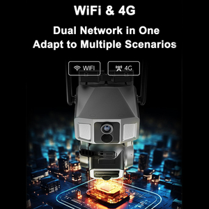Caméra de sécurité extérieure professionnelle 2K 10x avec carte SIM, alarme, surveillance, double objectif, CCTV, 4G+Wi-Fi, solaire, PTZ - Product Image 3