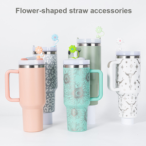 Gobelet de voyage isotherme personnalisé en acier inoxydable 304 de 40 oz, anti-fuite, sans BPA, avec poignée noire et dorée, paille, maintien thermique sous vide de 6 à 12 heures - Product Image 3
