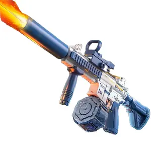 2024 Lighting Simulation Flame M4 Water Gun Toy Outdoor Electric Shooting Watergun Toy Fully Automatic Blaster Water Spray Gun