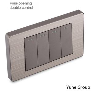 Enchufe de pared americano estándar 118 de acero inoxidable cepillado gris, enchufe tailandés americano, con puertos USB tipo C duales - Product Image 4