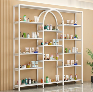 Vitrina Moderna Multifuncional de Hierro con Múltiples Espacios de Almacenamiento para Salón de Belleza, Sala de Estar, Dormitorio, Exhibidor de Cosméticos y Uñas - Product Image 5