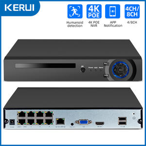 KERUI 8CH <span class=keywords><strong>NVR</strong></span> 풀 <span class=keywords><strong>HD</strong></span> 4K <span class=keywords><strong>NVR</strong></span> POE 감시 보안 카메라 CCTV 네트워크 비디오 레코더 사람의 얼굴 감지 - Product Image 2