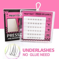 Cils en grappe pré-collés DIY, pas besoin de colle, à presser, sous-cils, faux cils inférieurs