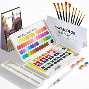 Venta Directa de Juego de Pinturas de Acuarela Sólida de 18 Colores con Dos Pinceles - Product Image 1