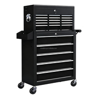 Chariot de rangement d'outils robuste PJT OBM/OEM, 20 tiroirs, serrure à clé, hauteur réglable, chariot d'atelier mobile pour réparation automobile