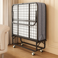 Lit pliant en maille d'acier épaissie, design moderne, compatible avec le commerce extérieur exclusif, pour usage domestique, chambre, bureau, repos, hôtel