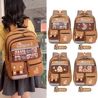 Capibara cartable grande capacité étudiants Junior lycée sac à dos Capybara mignon dessin animé sac à dos