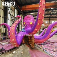 Modèle d'octopus animatronique géant et célèbre sur Internet, en métal, pour la décoration de centres commerciaux ou de parcs d'aventure