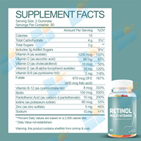 Gommes de vitamines diététiques OEM/ODM/OBM biotine rétinol pour la santé des cheveux, de la peau des ongles et des os
