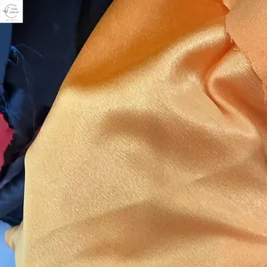 Neuzugang gewebt großhandel damen polyester mode glitzer solide farbe kristall satin stoff lager los