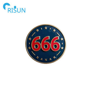 Vente en gros, broche en émail, numéro porte-bonheur 666, Logo personnalisé, émail doux et dur 666, fabricant d'épingles - Product Image 6