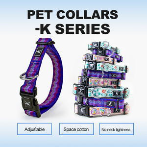 <span class=keywords><strong>Collar</strong></span> de perro de tres tamaños ajustable de nailon de lujo Kingspeed con decoración de encaje Color personalizado e impresión - Product Image 5