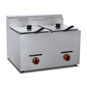 Commercial snack machine gas single can fried chicken and potato chips dual gas fryer constant temperature gas stove