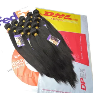 Hot sale 100% unprocessed virgin Brazilian hair extension silky straight real raw hair
