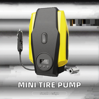 Gonfleur de pneus numérique portable 120W, mini pompe à air pour pneus de voiture, 150psi, matériau ABS, lumière d'urgence, compresseur d'air