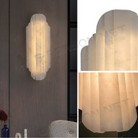 Applique murale LED en albâtre de luxe, style Art Déco, luminaire mural décoratif moderne pour salon