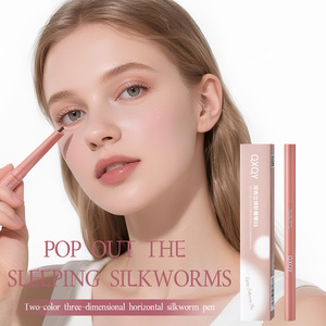 Private Label Brightening Pearlescent <b>Silkworm</b> Eyeliner Pencil Double Head Waterproof Long Lasting Eyeliner Pen for Makeup - Product Image 2