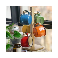Tasse en métal émaillée à sublimation personnalisée tasse à eau de camping gros ventre tasse à café 500ml avec impression par sublimation vente en gros