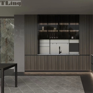 Phong cách hiện đại cao cấp tùy chỉnh tủ bếp thời trang avant-garde với bồn rửa bản lề Ngăn kéo trượt phụ kiện - Product Image 1