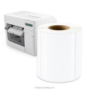 Glänzende Inkjet-Etiketten rolle PLA/PET-Material 102*76mm 415 Etiketten/Rollen für <span class=keywords><strong>Color</strong></span> Works-kompatible Hochglanz drucker versorgung - Product Image 1