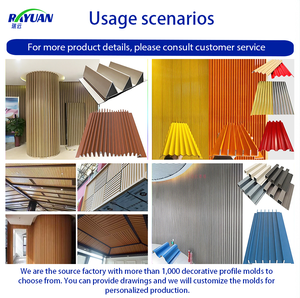 แผ่นไม้ตกแต่งผนังแผ่นระแนงอลูมิเนียมลายไม้ด้านนอกบ้านแผ่นผนังช่องม่านโลหะ3D - Product Image 5