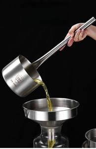 304 из нержавеющей стали 3-цзинь и 5-цзинь утолщенные большие винные усы, винный ковш, воронка, Винодельня - Product Image 3