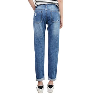 2025 Winter Casual Woman's Straight Style Denim Pants <b>Button</b> Label Mid Waist Cotton <b>Jeans</b> Fabric OEM Wholesale Rate Breathable - Product Image 3