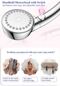 High-Pressure Handheld Nano Bubble Shower Head On-Off Switch Micro Fine Bubble Generator for Bathroom <b>Diverter</b> Included - Product Image 5