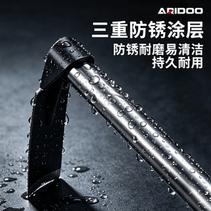 Houe de jardin en acier au manganèse Aridoo, outil de désherbage portable en bambou, poignée antidérapante - Product Image 2