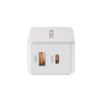 NIUBAILE Chargeur rapide universel de bureau 45W, double port Type-C, design pliable, matériau PC ignifuge, téléphone portable, ordinateur portable