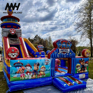 Castillo Inflable Gigante para Exteriores con Obstáculos, Pared <span class=keywords><strong>de</strong></span> Escalada y Diseño <span class=keywords><strong>de</strong></span> <span class=keywords><strong>Patrulla</strong></span> Canina, Ciudad <span class=keywords><strong>de</strong></span> Diversión para Niños y Adultos - Product Image 4