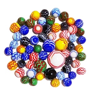 10-Piece Green Glass Marbles - 16mm (5/8") Diameter, For Crafts, Decor, Games & Education