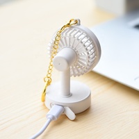 Nouveauté : Mini ventilateur de table portable USB en plastique avec logo personnalisé, rechargeable pour voyage et extérieur