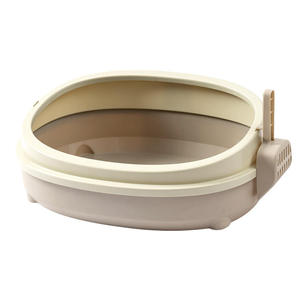 Litière <span class=keywords><strong>pour</strong></span> <span class=keywords><strong>chat</strong></span> en plastique semi-fermée surdimensionnée 20L, facile à nettoyer, personnalisable, avec pelle à litière – Vente en gros - Product Image 1