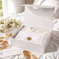 Luxe cadeauverpakking opvouwbare vleugelbox gepersonaliseerde opvouwbare doos gedroogd fruit dadels chocolade gerecycled papier verpakkingen