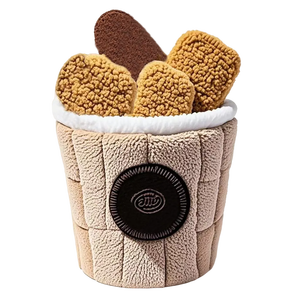 Köpek oyuncak peluş kova aperatifler şekli gıcırtılı tavuk Nugget bisküvi çikolata gogoile interaktif bulmaca oyunu - Product Image 5