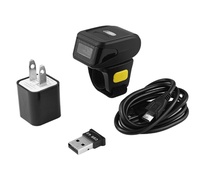 Portable Wireless 1D 2D Android Wireless Barcode Scanner WiFi BT Antarmuka Cincin Jenis Barcode Scanner Reader
