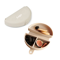 Sac à lunch pliable en silicone de qualité alimentaire sans BPA pour enfants, boîte à goûter pour bébé, compatible micro-ondes, étanche aux fuites