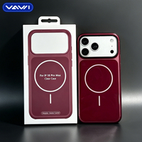 Coque de téléphone magnétique VAWI B412 en PC rigide brillant pour iPhone 18 17 16 15 14 13 12 Pro Max, anti-jaunissement, protection arrière mobile