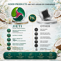 Capsules de lessive 4 en 1 JIETI 17g 30 pièces, parfum crème de coco, capsules rondes, emballage de vente au détail pour supermarchés et vendeurs en ligne